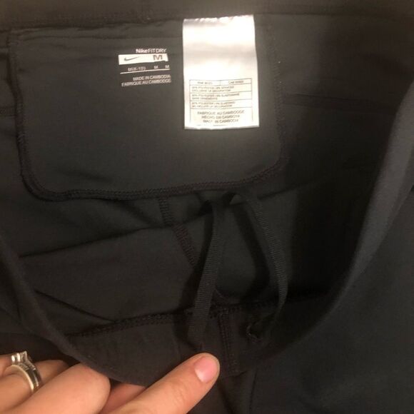 Nike running cropped Capri leggings Dri fit Black women’s M 8/10 - Picture 6 of 9